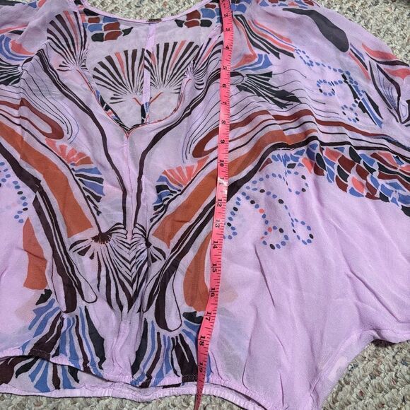 FREE PEOPLE Beneath The Sea Top In Lilac Oversized Sheer - Picture 7 of 7